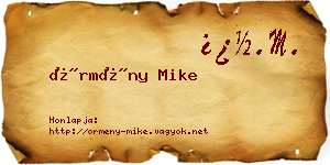 Örmény Mike névjegykártya